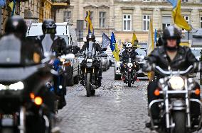 Bikers mark 11 years of Azov Brigade in Lviv