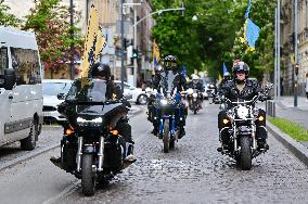 Bikers mark 11 years of Azov Brigade in Lviv