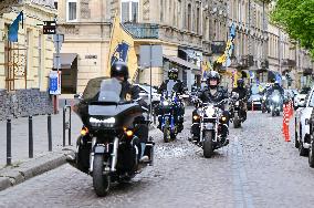 Bikers mark 11 years of Azov Brigade in Lviv
