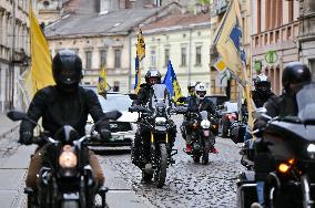 Bikers mark 11 years of Azov Brigade in Lviv