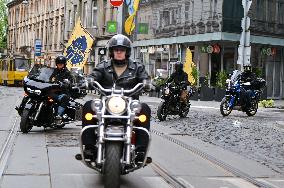 Bikers mark 11 years of Azov Brigade in Lviv