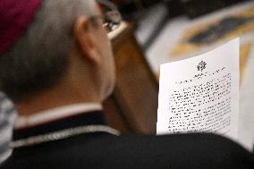 Conclave Staff Take Oath of Secrecy - Vatican