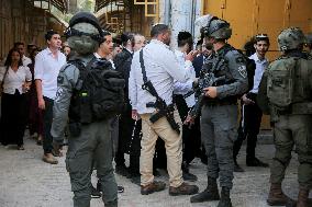 Israeli Forces Escort Settlers - Hebron