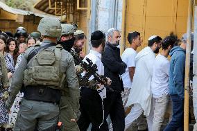Israeli Forces Escort Settlers - Hebron