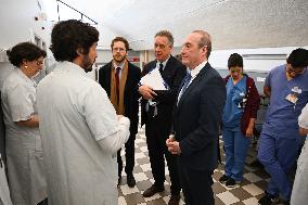 Marcangeli And Ravel Visit Internal Medicine Department At Saint-Antoine Hospital - Paris