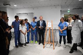 Marcangeli And Ravel Visit Internal Medicine Department At Saint-Antoine Hospital - Paris