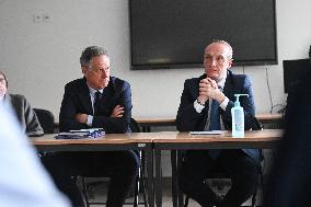 Marcangeli And Ravel Visit Internal Medicine Department At Saint-Antoine Hospital - Paris