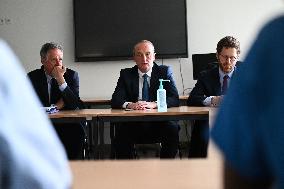Marcangeli And Ravel Visit Internal Medicine Department At Saint-Antoine Hospital - Paris