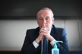 Marcangeli And Ravel Visit Internal Medicine Department At Saint-Antoine Hospital - Paris