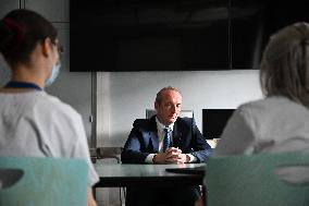 Marcangeli And Ravel Visit Internal Medicine Department At Saint-Antoine Hospital - Paris