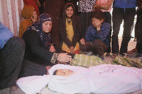 Funeral Of Child Martyr Hassan Munir Hamad - Gaza
