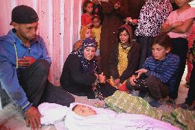 Funeral Of Child Martyr Hassan Munir Hamad - Gaza