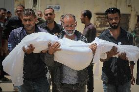 Funeral Of Child Martyr Hassan Munir Hamad - Gaza