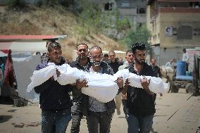 Funeral Of Child Martyr Hassan Munir Hamad - Gaza