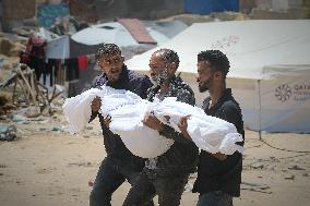 Funeral Of Child Martyr Hassan Munir Hamad - Gaza