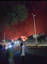 Israeli Airstrike In Hodeidah - Yemen