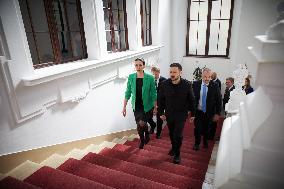 Volodymyr Zelensky Meets Czech Chamber Of Deputies