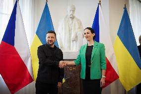 Volodymyr Zelensky Meets Czech Chamber Of Deputies