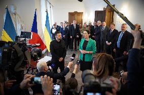 Volodymyr Zelensky Meets Czech Chamber Of Deputies