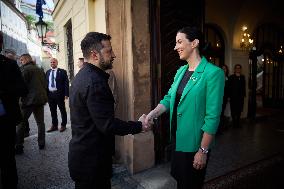 Volodymyr Zelensky Meets Czech Chamber Of Deputies
