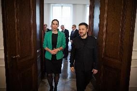 Volodymyr Zelensky Meets Czech Chamber Of Deputies