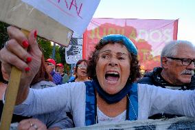 Pensioners Protest At The Congress Of The Nation - Buenos Aires