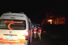 Israeli Airstrike In Hodeidah - Yemen