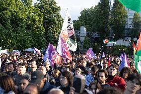 Melenchon Rallies Against Dissolution Threats - Paris