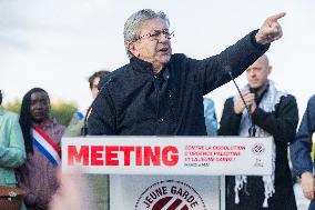 Melenchon Rallies Against Dissolution Threats - Paris