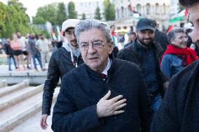 Melenchon Rallies Against Dissolution Threats - Paris