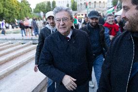 Melenchon Rallies Against Dissolution Threats - Paris