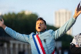 Melenchon Rallies Against Dissolution Threats - Paris