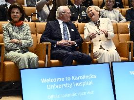 SWEDEN STATE VISIT FROM ICELAND KAROLINSKA