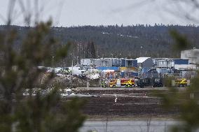 Hornet crashed in Rovaniemi, Finnish Lapland