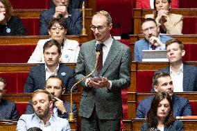 Questions to the government at the National Assembly - Paris