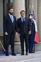 Ahmed Al-Sharaa and Emmanuel Macron at Elysee Palace - Paris