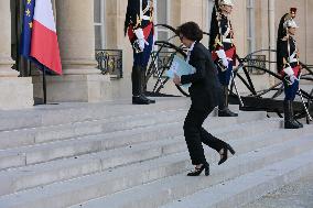 Ahmed Al-Sharaa and Emmanuel Macron at Elysee Palace - Paris