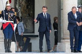 Ahmed Al-Sharaa and Emmanuel Macron at Elysee Palace - Paris