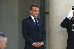 Ahmed Al-Sharaa and Emmanuel Macron at Elysee Palace - Paris