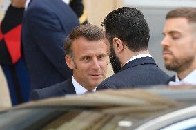 Ahmed Al-Sharaa and Emmanuel Macron at Elysee Palace - Paris