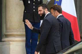 Ahmed Al-Sharaa and Emmanuel Macron at Elysee Palace - Paris