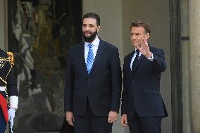 Ahmed Al-Sharaa and Emmanuel Macron at Elysee Palace - Paris