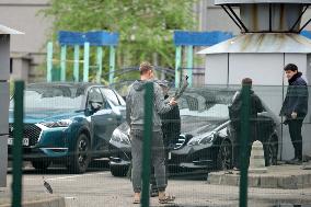 Aftermath of Russian drone attack in Dniprovskyi district of Kyiv