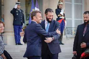 President Macron Welcomes Ahmed Al Sharaa At Elysee - Paris
