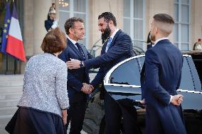 President Macron Welcomes Ahmed Al Sharaa At Elysee - Paris