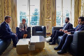 President Macron Welcomes Ahmed Al Sharaa At Elysee - Paris