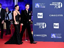 Kylie Jenner And Timothée Chalamet At 70th David Di Donatello - Rome