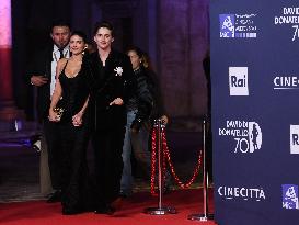 Kylie Jenner And Timothée Chalamet At 70th David Di Donatello - Rome
