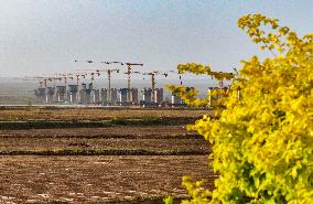 Dengkou Yellow River Bridge Construction