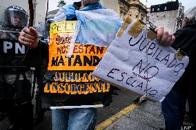 Milei's Violent Repression Of A Pensioners Protest In Argentina